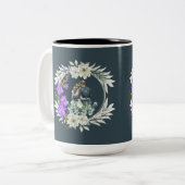 Timeless love story dark teal ツートーンマグカップ (正面左)