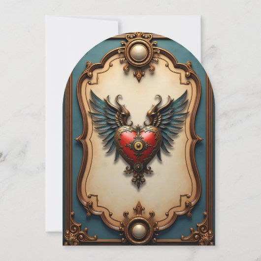 Timeless love, surreal elegance in steampunk style 招待状 (裏面)