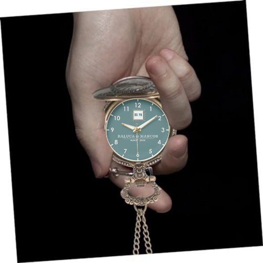 Timeless love watch with wedding date 腕時計