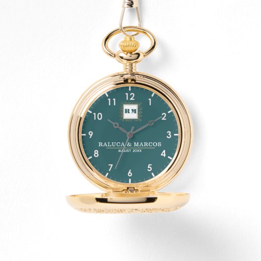 Timeless love watch with wedding date 腕時計 (正面)