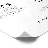 Timeless Luxe Script Elegant Signature Drinks Sign ポスター (角)