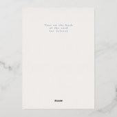 Timeless minimal modern baptism Foil Invitation 箔招待状 (裏面)