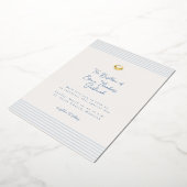 Timeless minimal modern baptism Foil Invitation 箔招待状 (回転した状態)