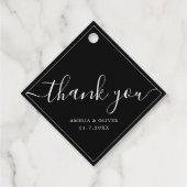 Timeless Modern Minimalist Wedding | Thank You フェイバータグ (裏面)