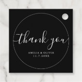 Timeless Modern Minimalist Wedding | Thank You フェイバータグ (裏面)