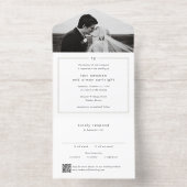 Timeless Monogram QR Code Modern Wedding オールインワン招待状 (内側)