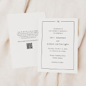 Timeless Monogram QR Code Modern Wedding 招待状