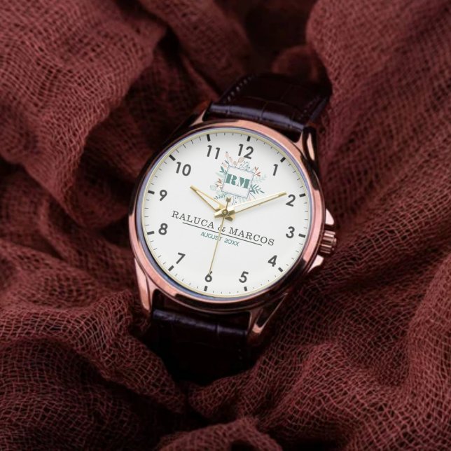 Timeless Monogrammed Couple’s Name  腕時計 (クリエイターアップロード済み)