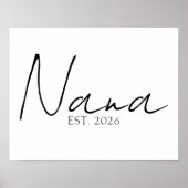 Timeless Nana EST Year Elegant Family Script ポスター (正面)