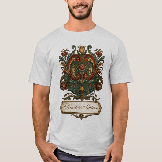 Timeless Norwegian Rosemaling T-shirt: A Legacy of Tシャツ (正面)