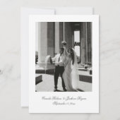 Timeless Old Money Black and White Wedding 招待状 (裏面)