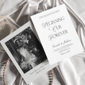 Timeless Old Money Black and White Wedding 招待状