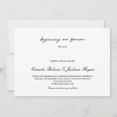 Timeless Old Money Black and White Wedding Invitat 招待状 (正面)