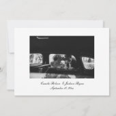 Timeless Old Money Black and White Wedding Invitat 招待状 (裏面)