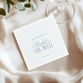 Timeless Old Money Blue Stripes Bridal Shower スタンダードカクテルナプキン