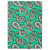 Timeless Paisley on Green Background クリップボード (裏面)