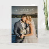 Timeless Photo Elegant Newlywed Christmas シーズンカード (正面)