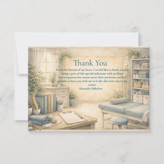 Timeless Physical Therapy Graduate サンキューカード (正面)