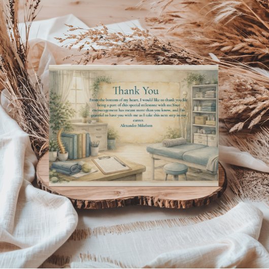 Timeless Physical Therapy Graduate サンキューカード