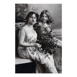 Timeless Portrait of Mother and Daughter ポスター
