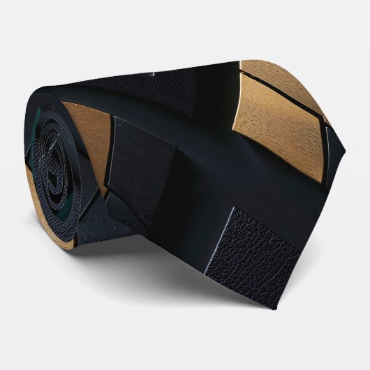 Timeless Power - negro carbón, verde, dorado ネクタイ (ロール)