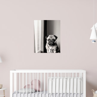 Timeless Pug Dog Portrait Poster ポスター