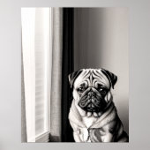 Timeless Pug Dog Portrait Poster ポスター (正面)