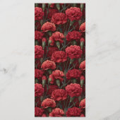 Timeless Red Carnation Aesthetic Boho Wedding メニュー (裏面)