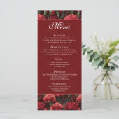 Timeless Red Carnation Aesthetic Boho Wedding メニュー (スタンド正面)