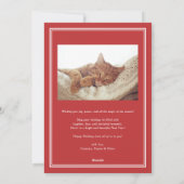 Timeless Red Double Border Photo Christmas シーズンカード (裏面)