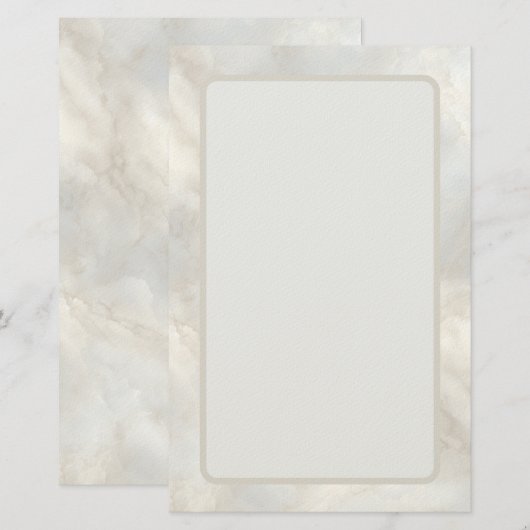 Timeless Refined Modern Luxury Marble 便箋 (正面/裏面)