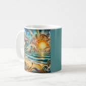 Timeless Reflections: Surreal Coastal Dreamscape コーヒーマグカップ (正面左)