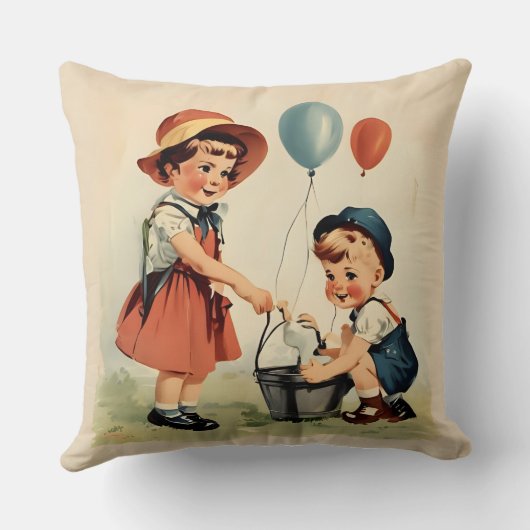 Timeless Retro Kids クッション (裏面)