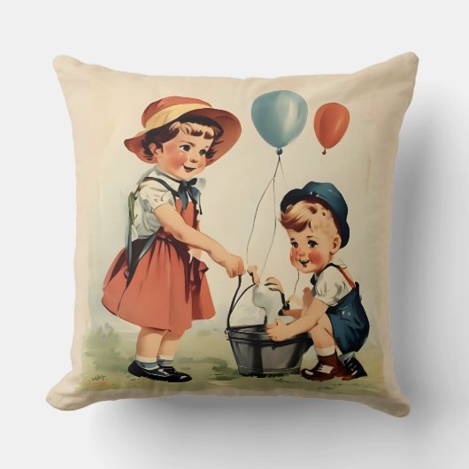 Timeless Retro Kids クッション (正面)