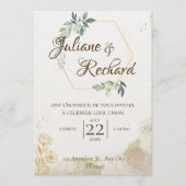 Timeless Romance Elegant Wedding Invitation 招待状 (正面)