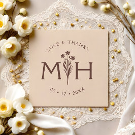 Timeless Romantic Stylish Chic Wedding Wildflowers ラバースタンプ