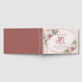 Timeless Rose Gold Blush 50th Birthday Guest Book ゲストブック (全面)