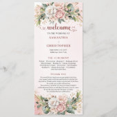 Timeless Rose Gold Flowers and Greenery Program プログラム (正面)