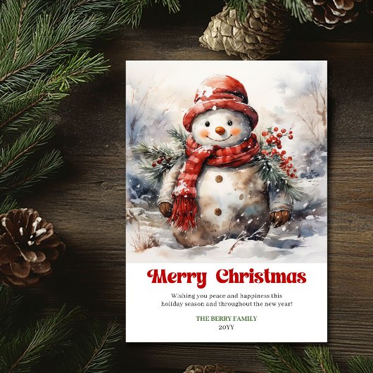 Timeless rustic Christmas scene festive greeting シーズンカード