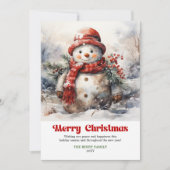 Timeless rustic Christmas scene festive greeting シーズンカード (正面)