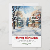 Timeless rustic Christmas scene vintage Christmas シーズンカード (正面)