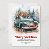 Timeless rustic Christmas scene vintage Christmas  シーズンカード (正面)