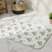 Timeless Sage Olive Watercolor Chic  バスマット