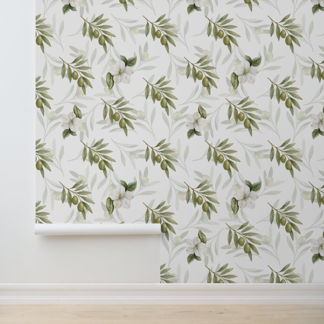 Timeless Sage Olive Watercolor Chic  壁紙 (アプリケーション)