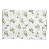 Timeless Sage Olive Watercolor Chic 枕カバー (裏面)