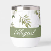 Timeless Sage Olive Watercolor Chic Name (背面)