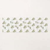 Timeless Sage Olive Watercolor Name ヨガマット (裏面(横))