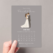 Timeless Save The Date Wedding Announcement  アクリル招待状 (インサイチュ (ポータブル))
