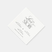Timeless Script Our Love Story Wedding Engagement スタンダードカクテルナプキン (角)
