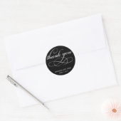 Timeless Script Thank You Favy Stickers ラウンドシール (封筒)